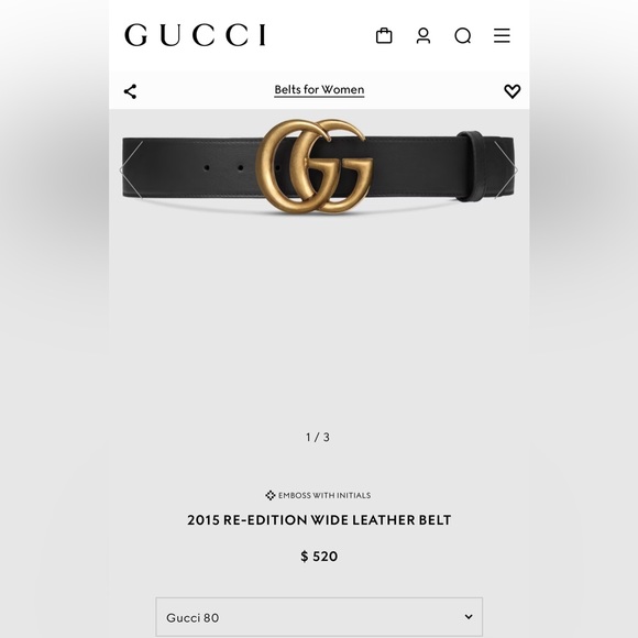 Gucci Wide Edition GG Belt Perfect!!! New - Picture 9 of 10